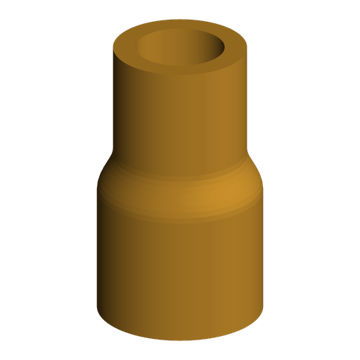 3/8" NPT Male to 12 mm Plain Pipe Adapter