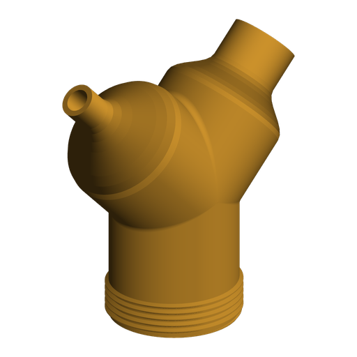 G1-1/2 BSPP Male to 3/4" NPT Male and 12 mm Plain Pipe Y-Splitter