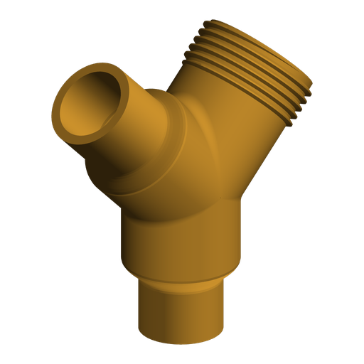G1/4 BSPP Female to G3/4 BSPP Male and 1/2" NPT Male Y-Splitter