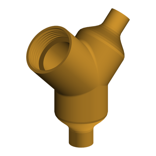 G1/4 BSPP Female to 3/8" NPT Male and 1" NPT Female Y-Splitter