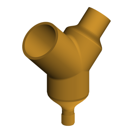 G1/8 BSPP Male to 1/2" NPT Male and 1" NPT Male Y-Splitter