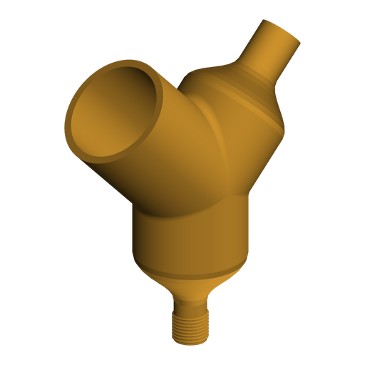 G1/8 BSPP Male to 1/4" NPT Male and 1" NPT Male Y-Splitter