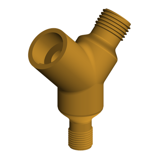 G1/8 BSPP Male to G1/4 BSPP Male and 1/4" NPT Female Y-Splitter