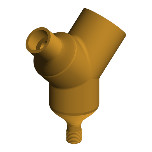 G1/8 BSPP Male to G3/4 BSPP Female and 1/4" NPT Female Y-Splitter