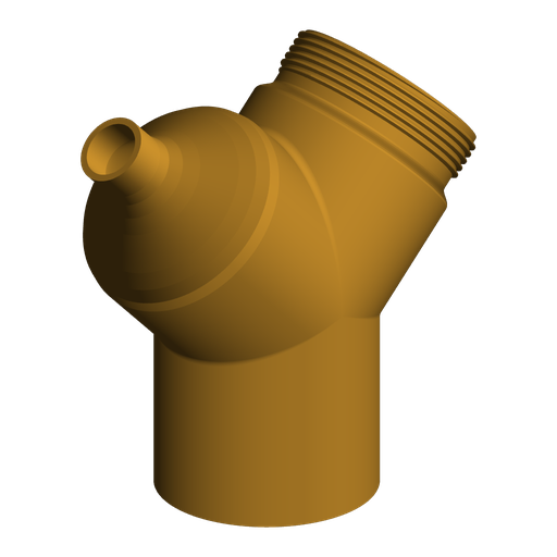 G2 BSPP Female to G2 BSPP Male and 20 mm Plain Pipe Y-Splitter