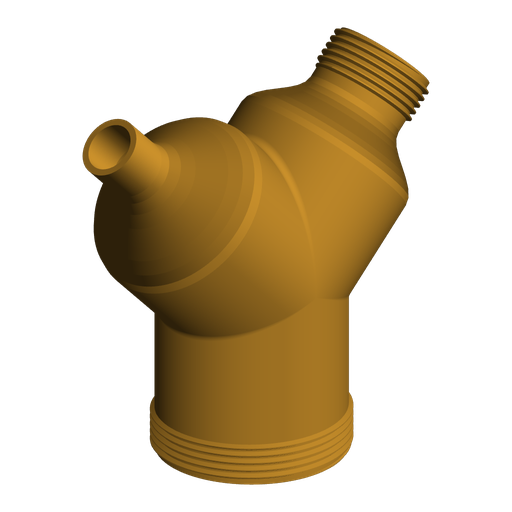 G2 BSPP Male to G1 BSPP Male and 1/2" NPT Male Y-Splitter