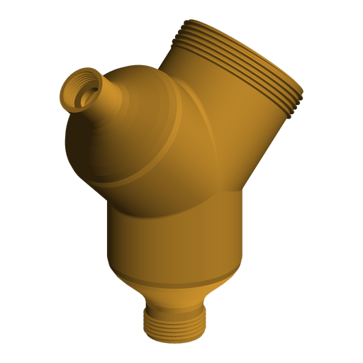 G3/4 BSPP Male to G2 BSPP Male and 3/8" NPT Female Y-Splitter