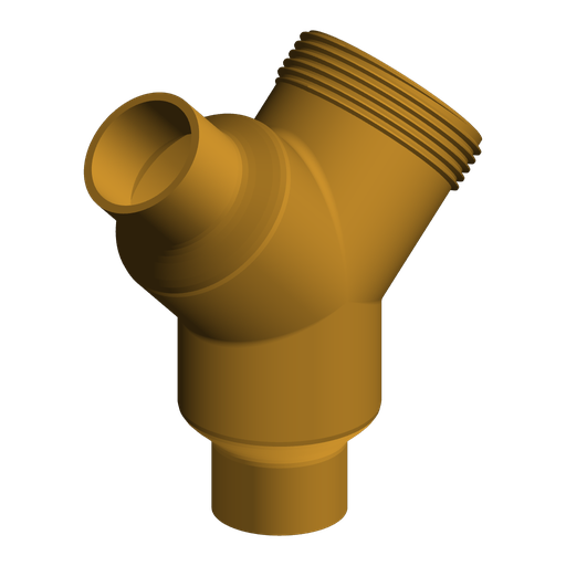 1" NPT Male to G1-1/2 BSPP Male and 1" NPT Male Y-Splitter