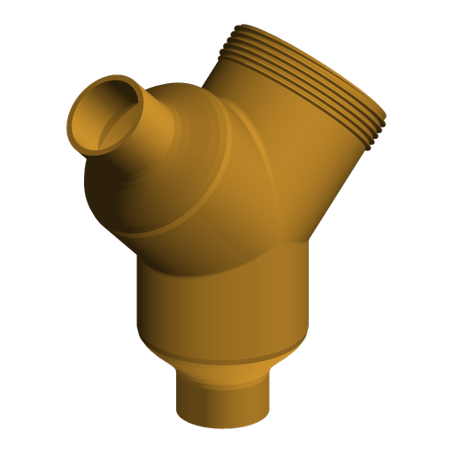 3/4" NPT Female to G2 BSPP Male and 1" NPT Male Y-Splitter